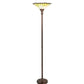 Meyda Lighting Caprice 72" Mahogany Bronze Floor Lamp With Green Shade Glass