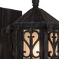 Meyda Lighting Caprice 9" Antique Iron Gate Lantern Wall Sconce With Frosted Seeded Shade Glass