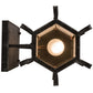 Meyda Lighting Caprice 9" Antique Iron Gate Lantern Wall Sconce With Frosted Seeded Shade Glass