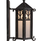 Meyda Lighting Caprice 9" Antique Iron Gate Lantern Wall Sconce With Frosted Seeded Shade Glass