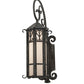Meyda Lighting Caprice 9" Antique Iron Gate Wall Sconce With Frosted Seeded Shade Glass