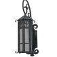 Meyda Lighting Caprice 9" Antique Iron Gate Wall Sconce With Frosted Seeded Shade Glass