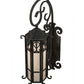 Meyda Lighting Caprice 9" Antique Iron Gate Wall Sconce With Frosted Seeded Shade Glass