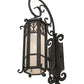 Meyda Lighting Caprice 9" Antique Iron Gate Wall Sconce With Frosted Seeded Shade Glass