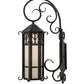 Meyda Lighting Caprice 9" Antique Iron Gate Wall Sconce With Frosted Seeded Shade Glass