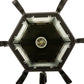 Meyda Lighting Caprice 9" Antique Iron Gate Wall Sconce With Frosted Seeded Shade Glass