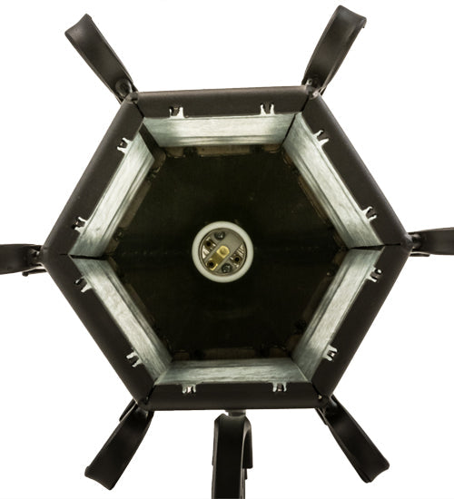 Meyda Lighting Caprice 9" Antique Iron Gate Wall Sconce With Frosted Seeded Shade Glass