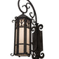 Meyda Lighting Caprice 9" Antique Iron Gate Wall Sconce With Frosted Seeded Shade Glass