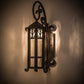 Meyda Lighting Caprice 9" Weathered Red Lantern Wall Sconce With Clear Seeded Shade Glass