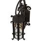 Meyda Lighting Caprice 9" Weathered Red Lantern Wall Sconce With Clear Seeded Shade Glass
