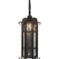 Meyda Lighting Caprice 9" Weathered Red Lantern Wall Sconce With Clear Seeded Shade Glass