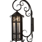 Meyda Lighting Caprice 9" Weathered Red Lantern Wall Sconce With Clear Seeded Shade Glass