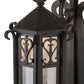 Meyda Lighting Caprice 9" Weathered Red Lantern Wall Sconce With Clear Seeded Shade Glass