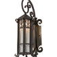 Meyda Lighting Caprice 9" Weathered Red Lantern Wall Sconce With Clear Seeded Shade Glass