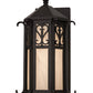 Meyda Lighting Caprice 9"W x 16"H Solar Black Wall Sconce With White Art Shade Glass