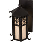 Meyda Lighting Caprice 9"W x 16"H Solar Black Wall Sconce With White Art Shade Glass