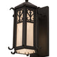 Meyda Lighting Caprice 9"W x 16"H Solar Black Wall Sconce With White Art Shade Glass