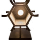 Meyda Lighting Caprice 9"W x 16"H Solar Black Wall Sconce With White Art Shade Glass