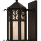 Meyda Lighting Caprice 9"W x 16"H Solar Black Wall Sconce With White Art Shade Glass