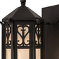 Meyda Lighting Caprice 9"W x 16"H Solar Black Wall Sconce With White Art Shade Glass