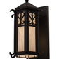 Meyda Lighting Caprice 9"W x 16"H Solar Black Wall Sconce With White Art Shade Glass