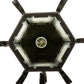 Meyda Lighting Caprice 9"W x 28"H Solar Black Wall Sconce With White Art Shade Glass