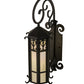 Meyda Lighting Caprice 9"W x 28"H Solar Black Wall Sconce With White Art Shade Glass