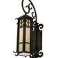 Meyda Lighting Caprice 9"W x 28"H Solar Black Wall Sconce With White Art Shade Glass