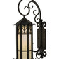 Meyda Lighting Caprice 9"W x 28"H Solar Black Wall Sconce With White Art Shade Glass
