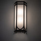 Meyda Lighting Cardiff 10" 2-Light Oil Rubbed Bronze Wall Sconce With White Idalight Shade