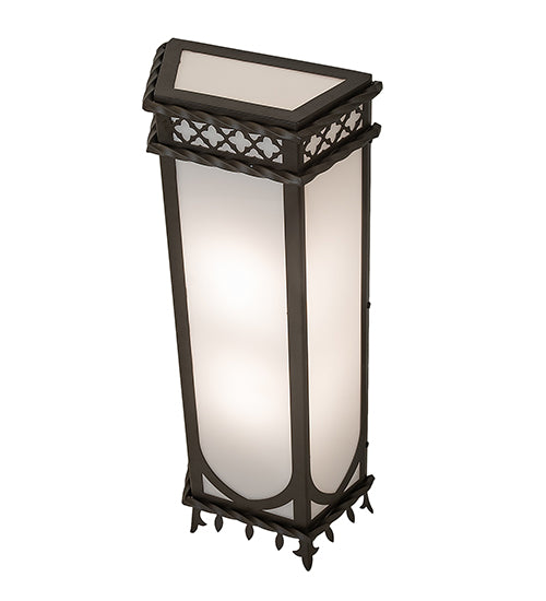 Meyda Lighting Cardiff 10" 2-Light Oil Rubbed Bronze Wall Sconce With White Idalight Shade