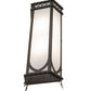 Meyda Lighting Cardiff 10" 2-Light Oil Rubbed Bronze Wall Sconce With White Idalight Shade