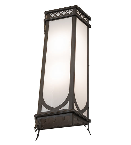 Meyda Lighting Cardiff 10" 2-Light Oil Rubbed Bronze Wall Sconce With White Idalight Shade