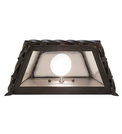 Meyda Lighting Cardiff 10" 2-Light Oil Rubbed Bronze Wall Sconce With White Idalight Shade