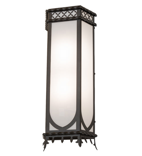 Meyda Lighting Cardiff 10" 2-Light Oil Rubbed Bronze Wall Sconce With White Idalight Shade