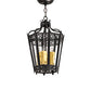 Meyda Lighting Cardiff 11" 3-Light Oxidized Steel Pendant Light With Clear Crystal Idalight Shade