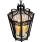Meyda Lighting Cardiff 11" 3-Light Oxidized Steel Pendant Light With Clear Crystal Idalight Shade