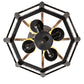 Meyda Lighting Cardiff 11" 3-Light Oxidized Steel Pendant Light With Clear Crystal Idalight Shade