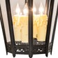Meyda Lighting Cardiff 11" 3-Light Oxidized Steel Pendant Light With Clear Crystal Idalight Shade