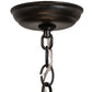 Meyda Lighting Cardiff 11" 3-Light Oxidized Steel Pendant Light With Clear Crystal Idalight Shade