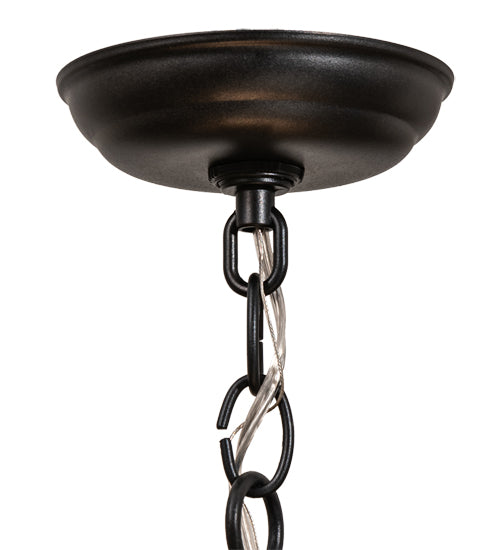 Meyda Lighting Cardiff 11" 3-Light Oxidized Steel Pendant Light With Clear Crystal Idalight Shade