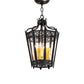 Meyda Lighting Cardiff 11" 3-Light Oxidized Steel Pendant Light With Clear Crystal Idalight Shade