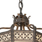 Meyda Lighting Cardiff 11" 4-Light Golden Bronze Pendant Light With Beige Sahara Taupe Idalight Shade