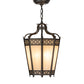 Meyda Lighting Cardiff 11" 4-Light Golden Bronze Pendant Light With Beige Sahara Taupe Idalight Shade
