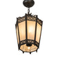 Meyda Lighting Cardiff 11" 4-Light Golden Bronze Pendant Light With Beige Sahara Taupe Idalight Shade