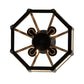 Meyda Lighting Cardiff 11" 4-Light Golden Bronze Pendant Light With Beige Sahara Taupe Idalight Shade