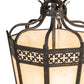 Meyda Lighting Cardiff 11" 4-Light Golden Bronze Pendant Light With Beige Sahara Taupe Idalight Shade