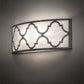 Meyda Lighting Cardiff 28" 2-Light Brushed Nickel Wall Sconce With White Angelwing Idalight Shade