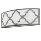 Meyda Lighting Cardiff 28" 2-Light Brushed Nickel Wall Sconce With White Angelwing Idalight Shade