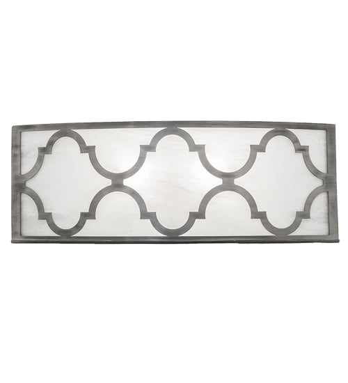 Meyda Lighting Cardiff 28" 2-Light Brushed Nickel Wall Sconce With White Angelwing Idalight Shade